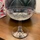 6 art deco champagne glasses with floral frieze