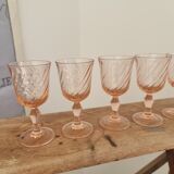 Set of 5 glasses with rosaline liqueur