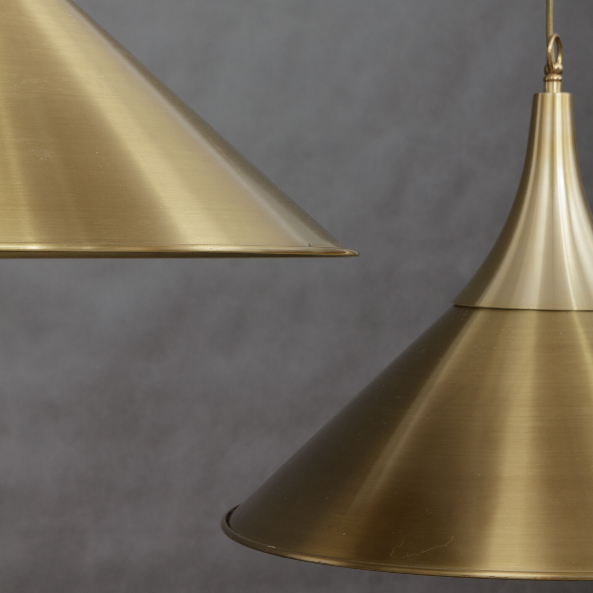 Set of four vintage brass lamps