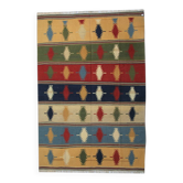 Tapis de couloir vintage Qashqai Kilim 293 x 211 cm