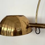 Lampe murale vintage à arc Florian Schulz XL BOCA en laiton, années 1970