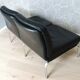 Ensemble  de salon cuir noir Knoll 3 + 2 + 1 pl.