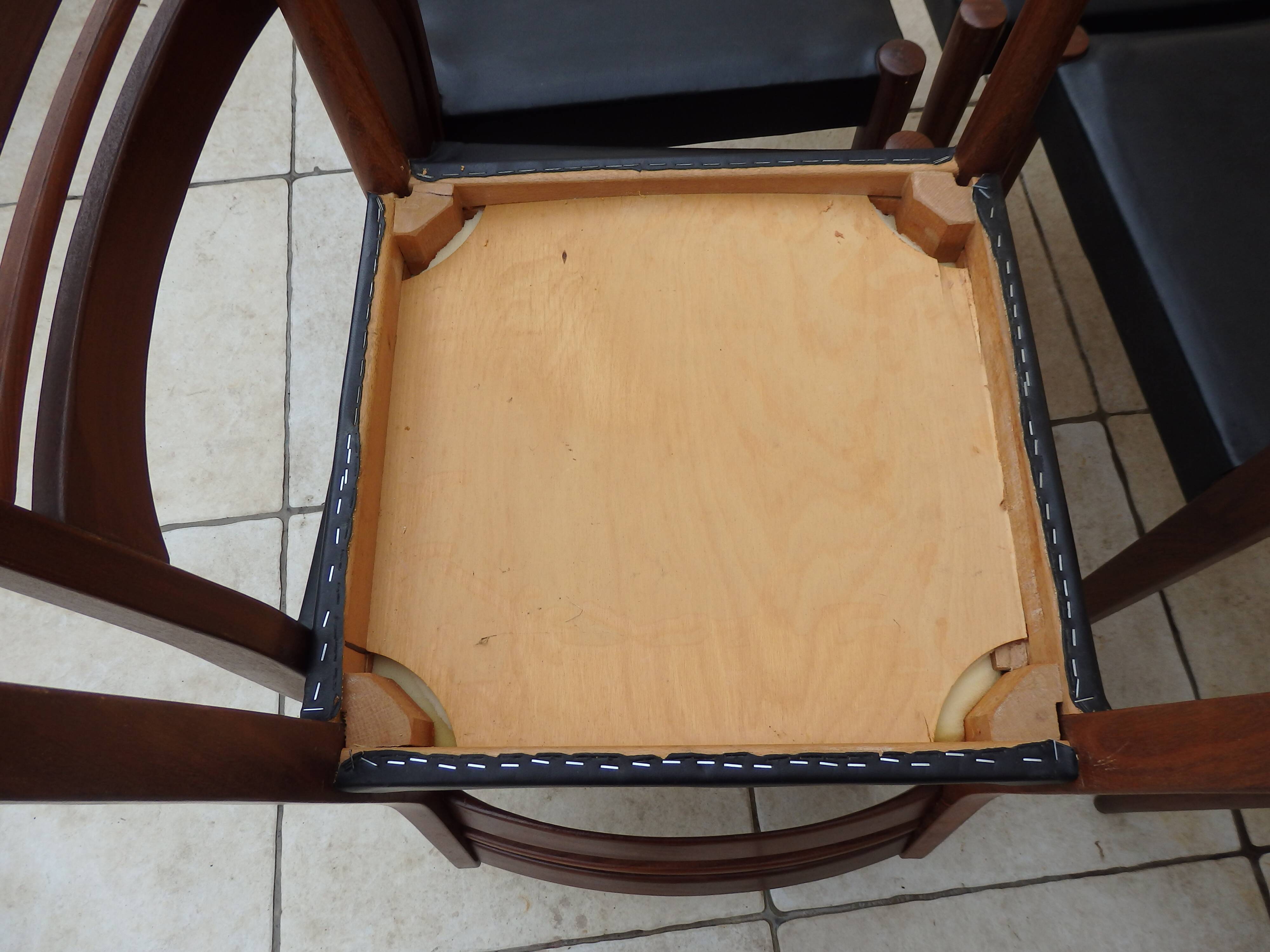 6 vintage Scandinavian teak chairs