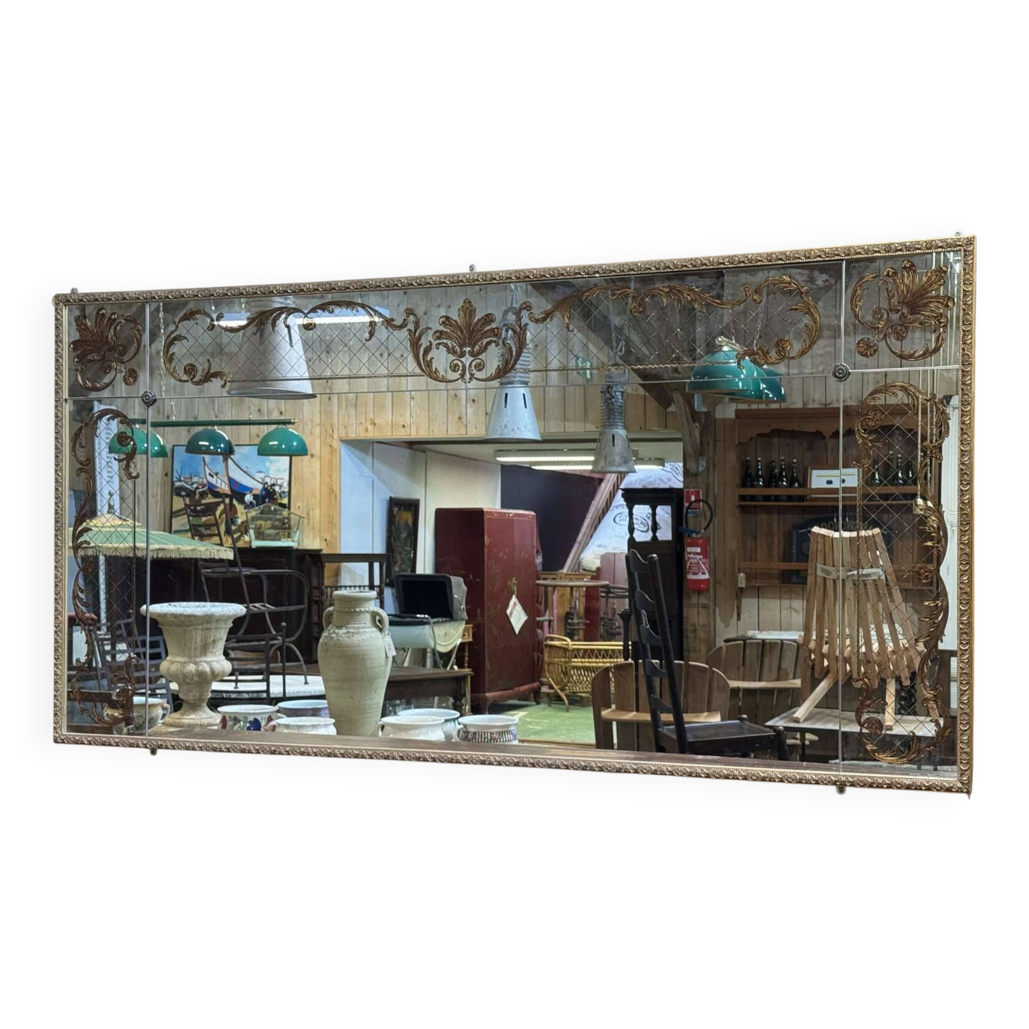 Large bistro mirror from the 1970s