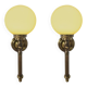 Set of 2 Empire style wall sconces, elegant vintage from the 1940s.