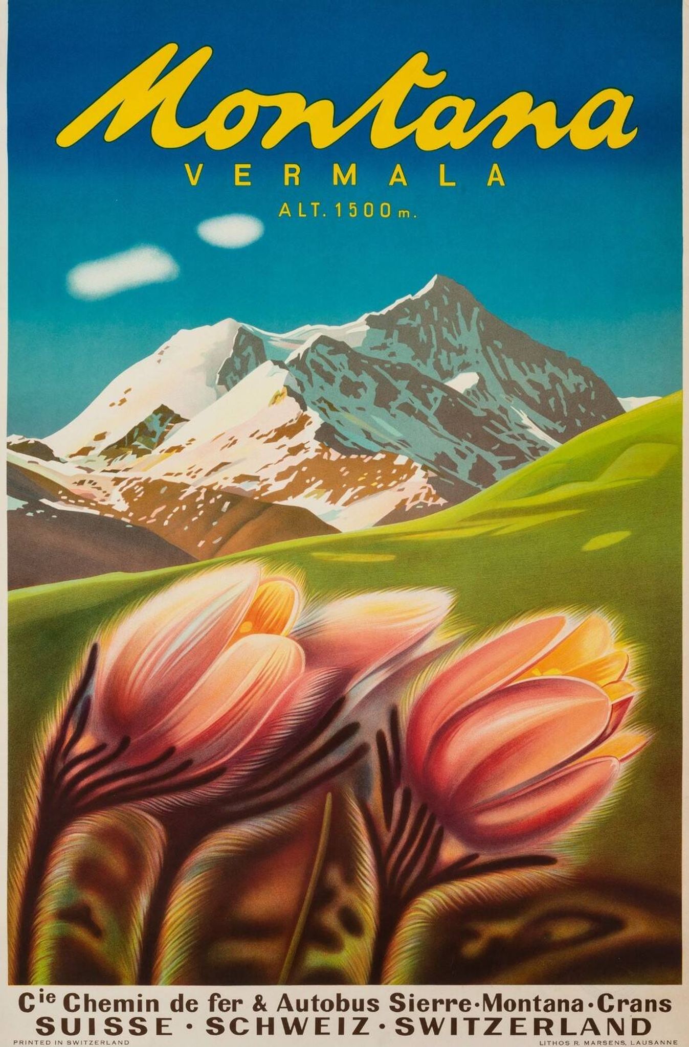 Montana Vermala lithograph, 1940 period
