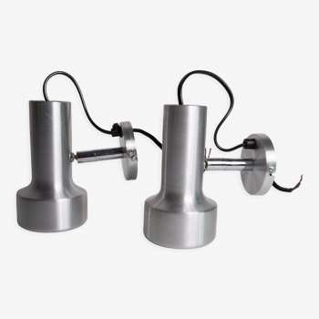 Paire d'appliques SCE 1970 aluminium ref 2312