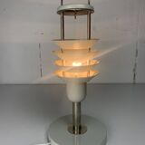 Pair danish scandinavian space age architectural table lamps