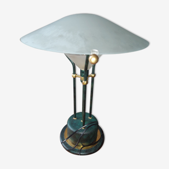 Lampe à poser futuriste en verre dépoli Wofi Leuchten vintage
