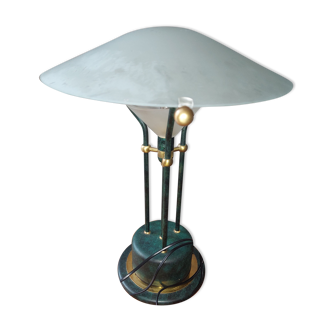 Futuristic table lamp in vintage Wofi Leuchten frosted glass