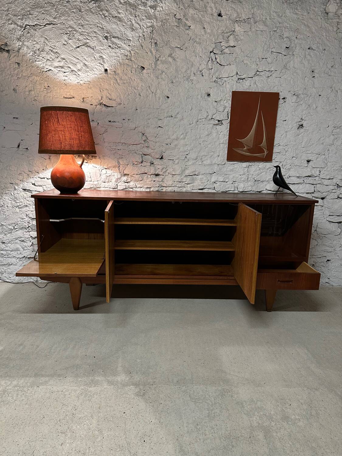 Vintage Scandinavian teak sideboard