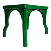 Antique Painted Accent Table with Vintage Floral Top, Bohemian Style