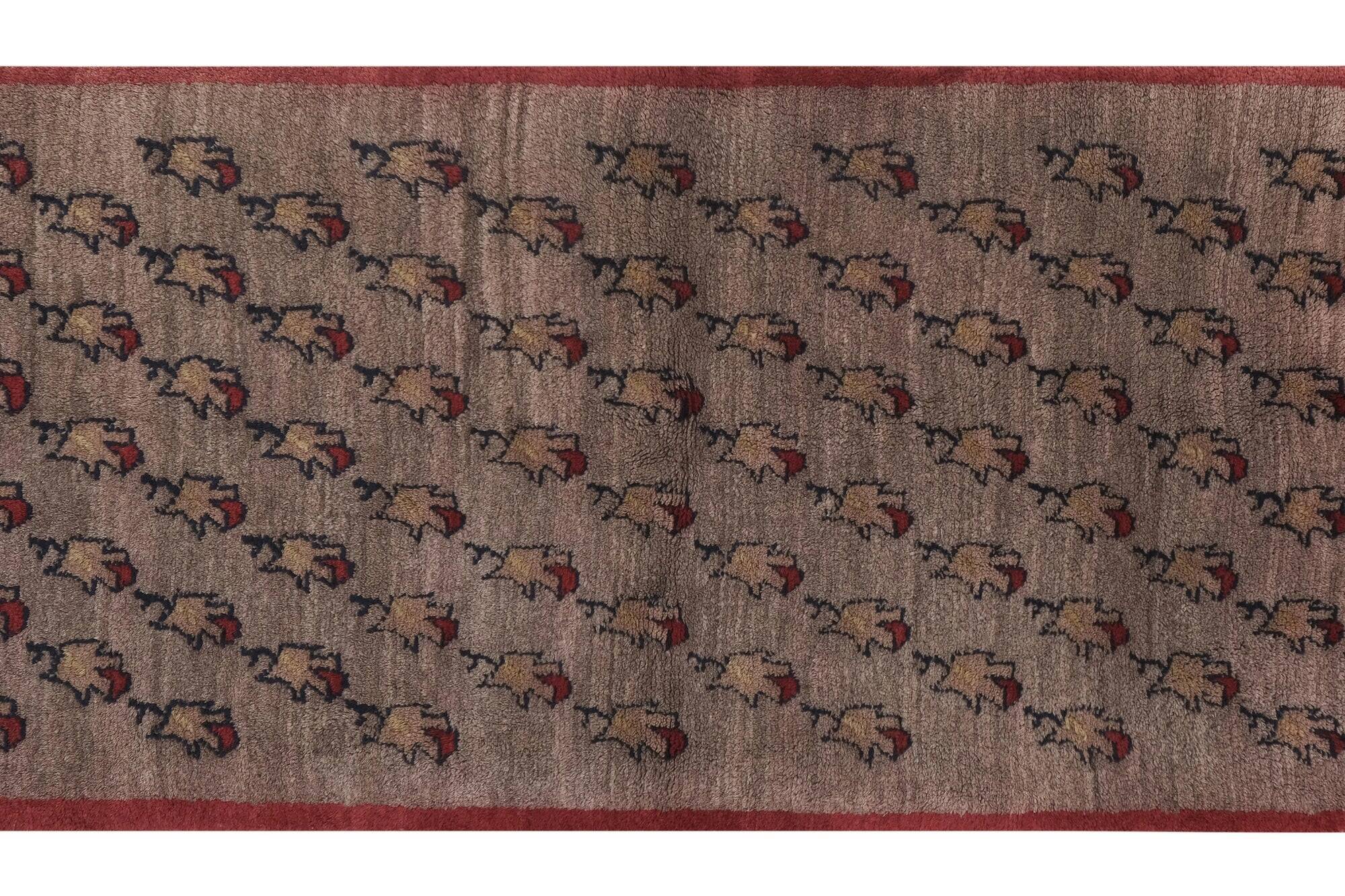 Vintage handmade Turkish rug 110x210 cm
