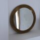 Antique round brass mirror