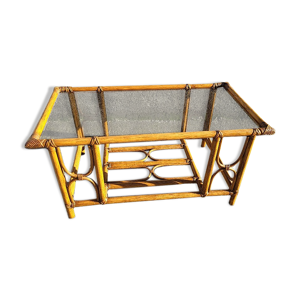 Table basse en rotin