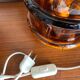 Vintage blown glass lamp "tortoiseshells"