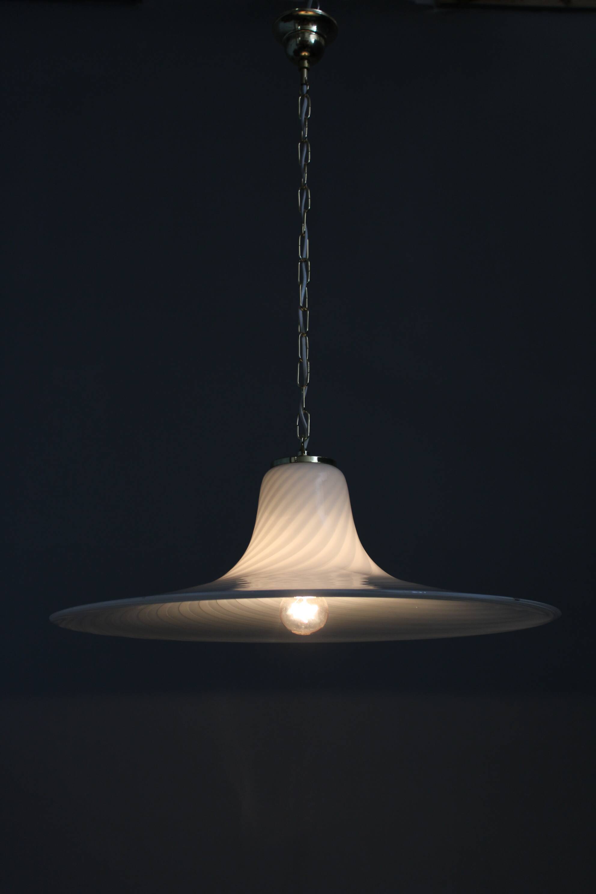 1970s Glass Pendant light By Venice Glass, Italy