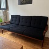 Vintage Scandinavian three-seater sofa