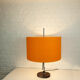 Adjustable Space Age table lamp, original orange lampshade, Staff Leuchten, Germany 1970