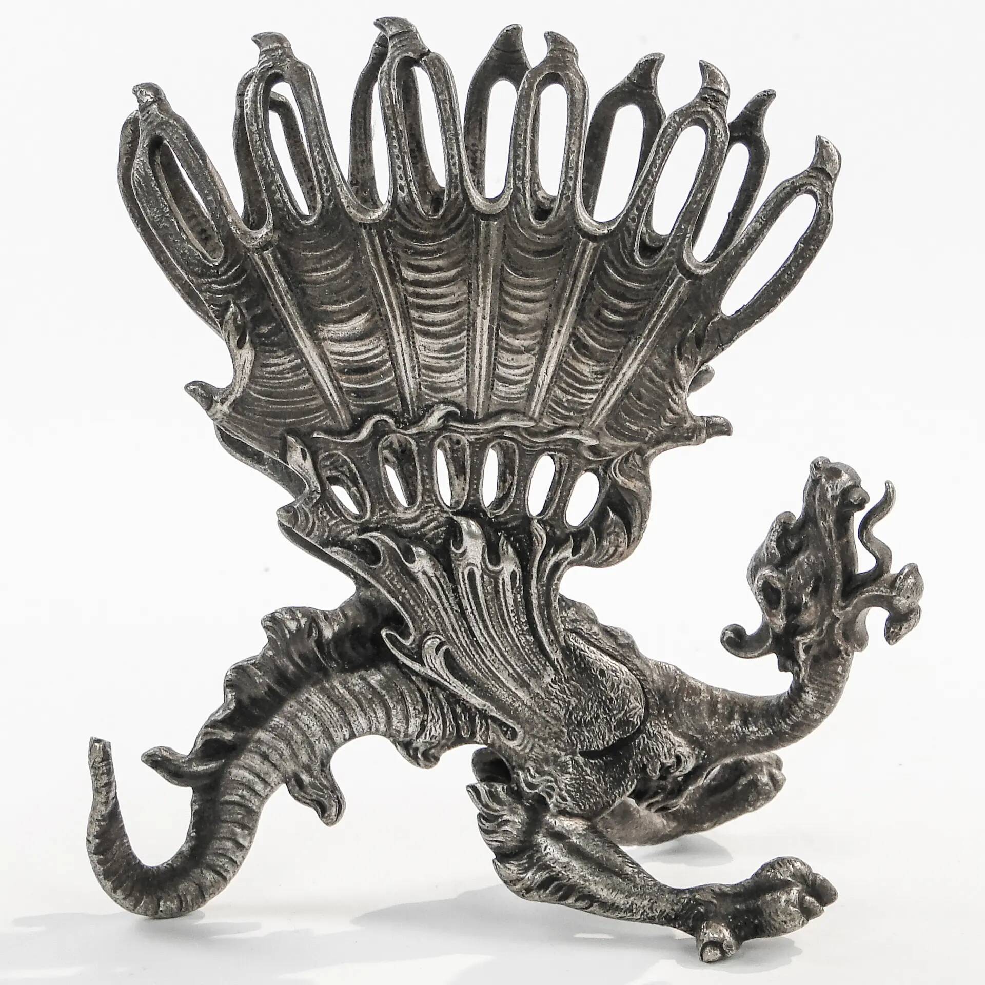 Fruit knife stand, Art Nouveau, silver-plated brass, Fraget, Poland, 19th century