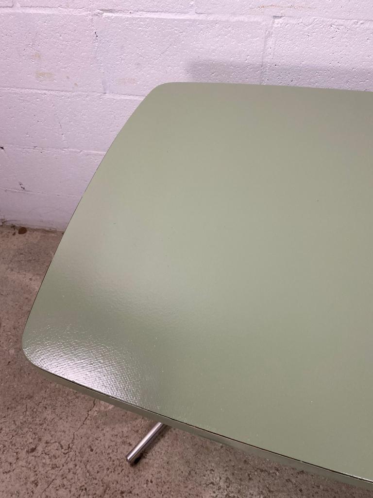Vintage formica table with mint green top