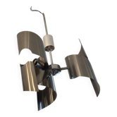 Vintage 3-bulb space age chandelier in aluminium