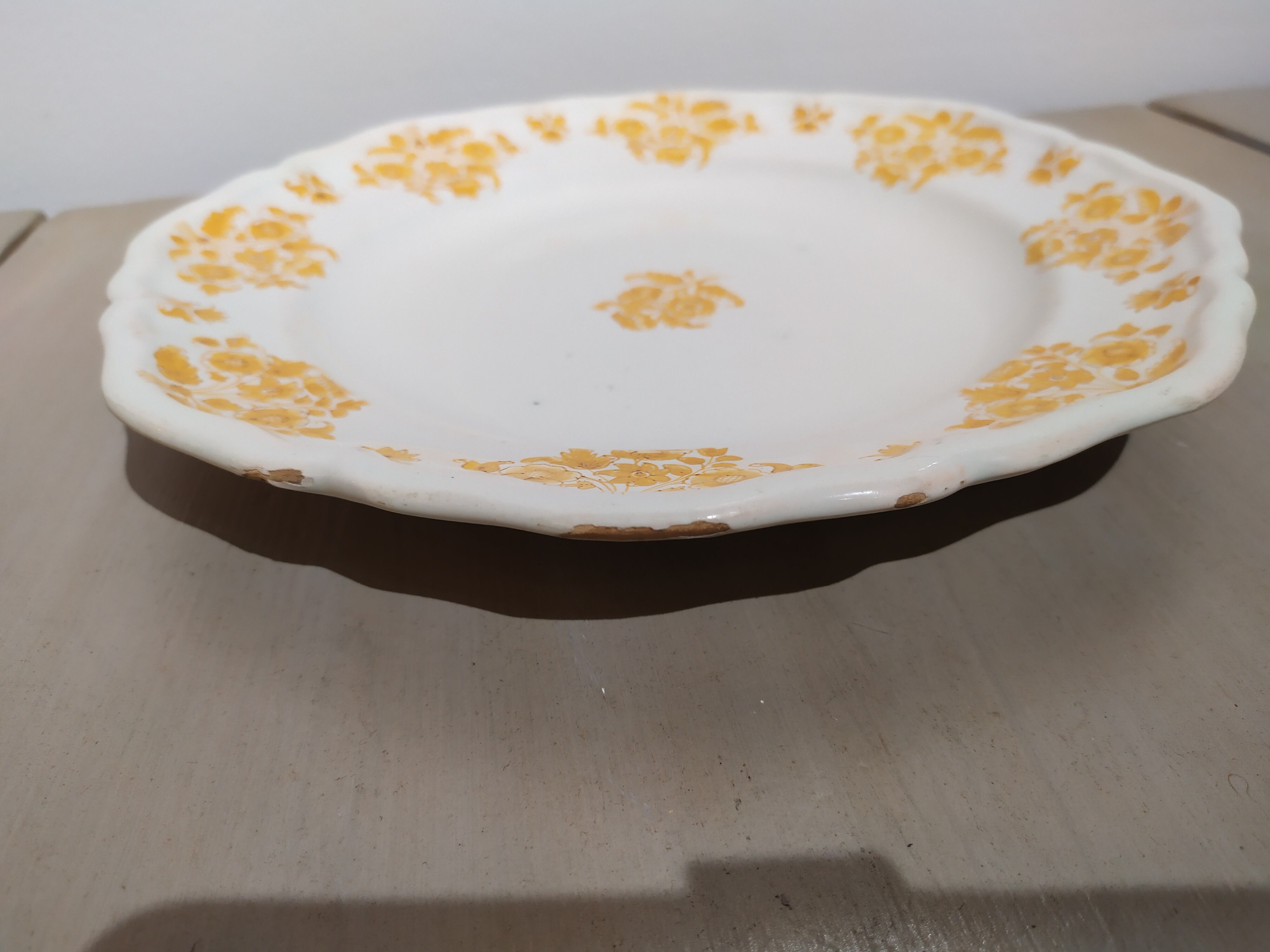 Plate of 18th century Moustiers