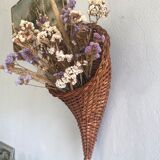 Wicker basket cornucopia