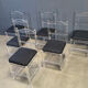 Lucite or plexi dining chairs, 1970s - set of 6