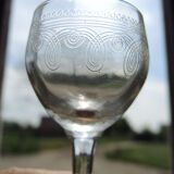 10 ancient engraved crystal digestive glasses