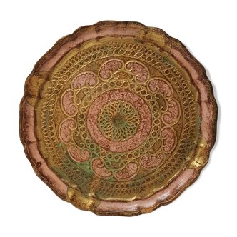 Engraved wood tray
