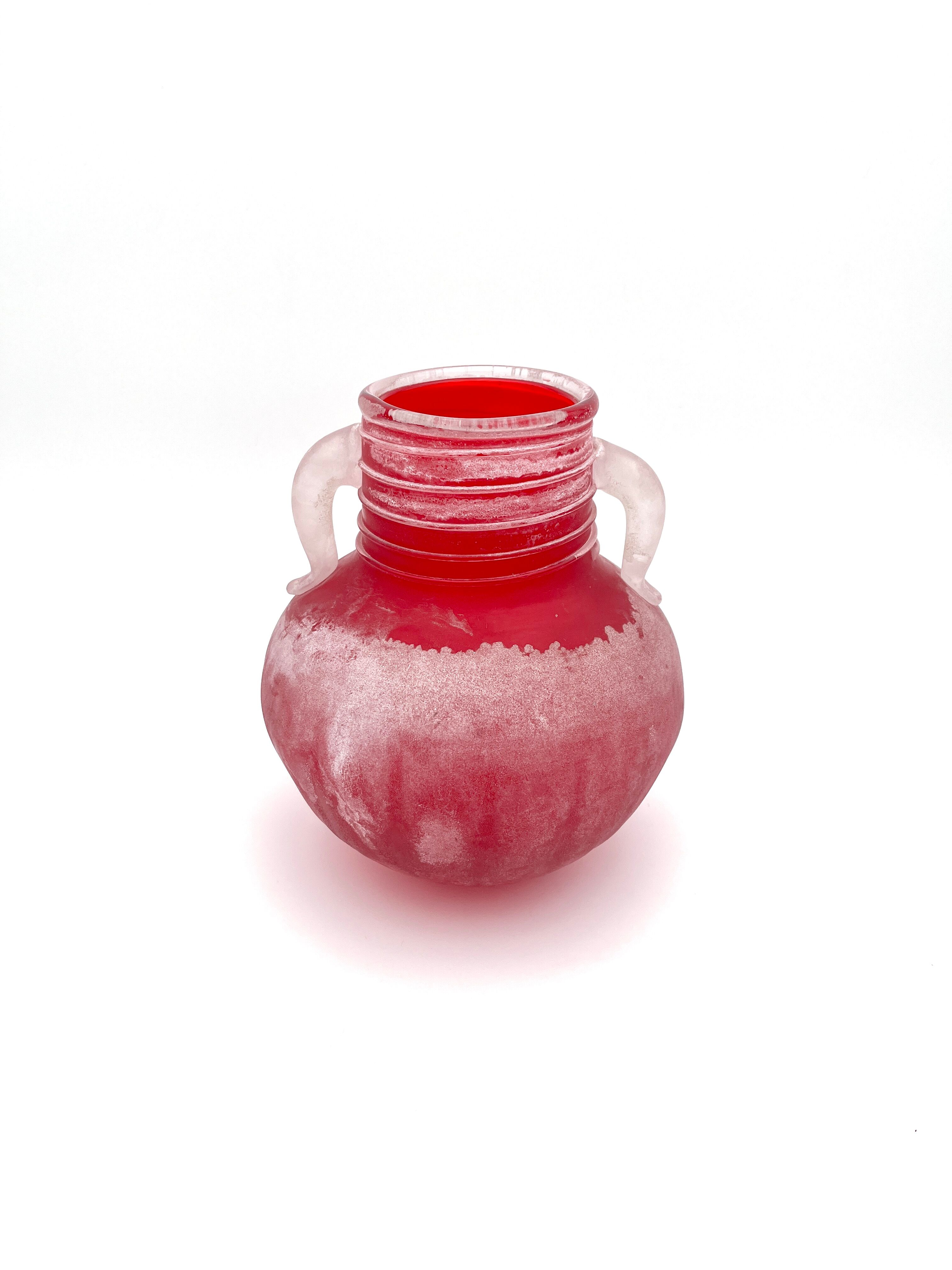 Amphora Vase "Excavation" Glass Bisazza (Collaboration Segu so) Murano 1993