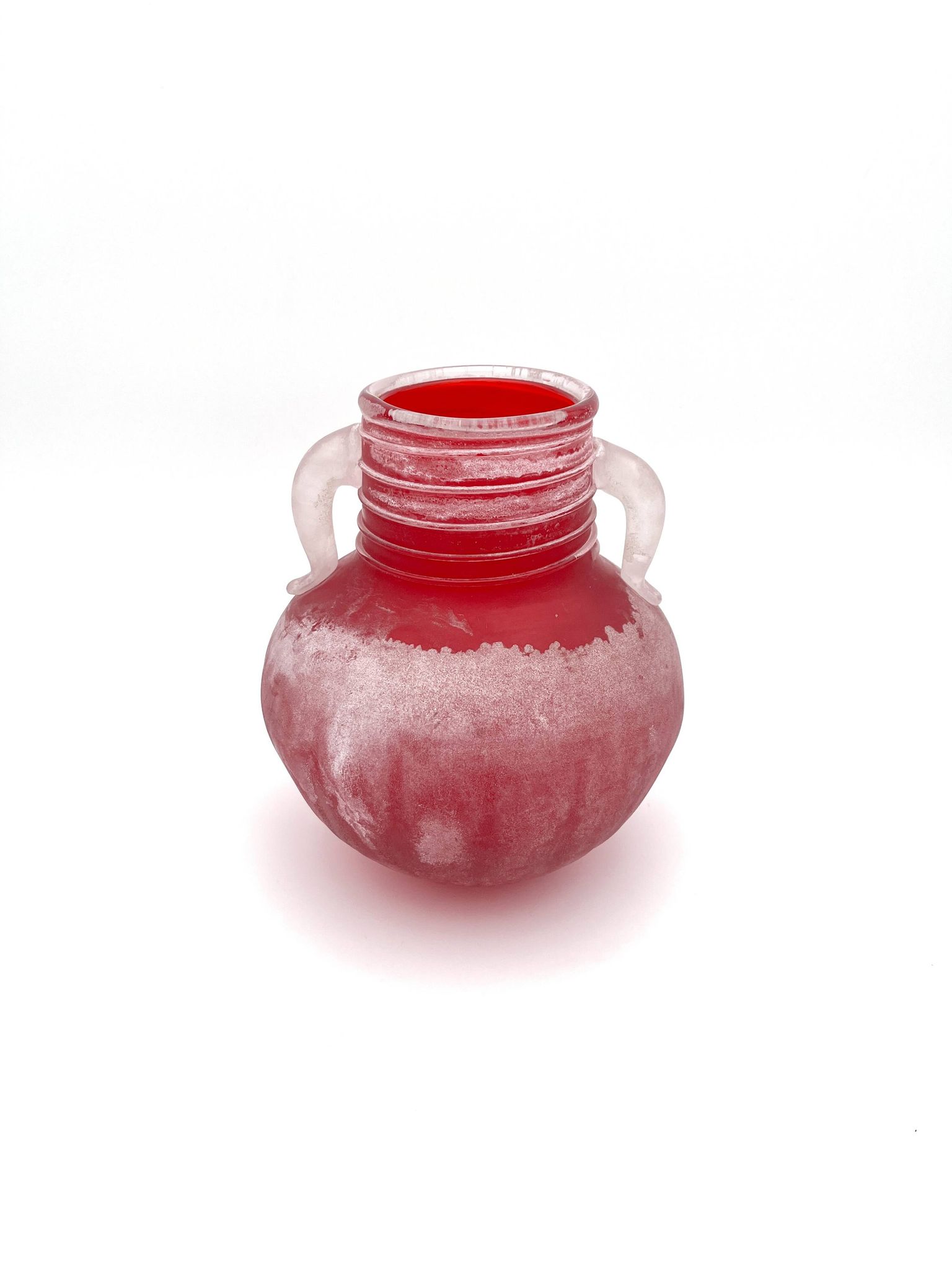 Vase Amphore "Scavo" Vetro Bisazza (Collaboration Segu so) Murano 1993