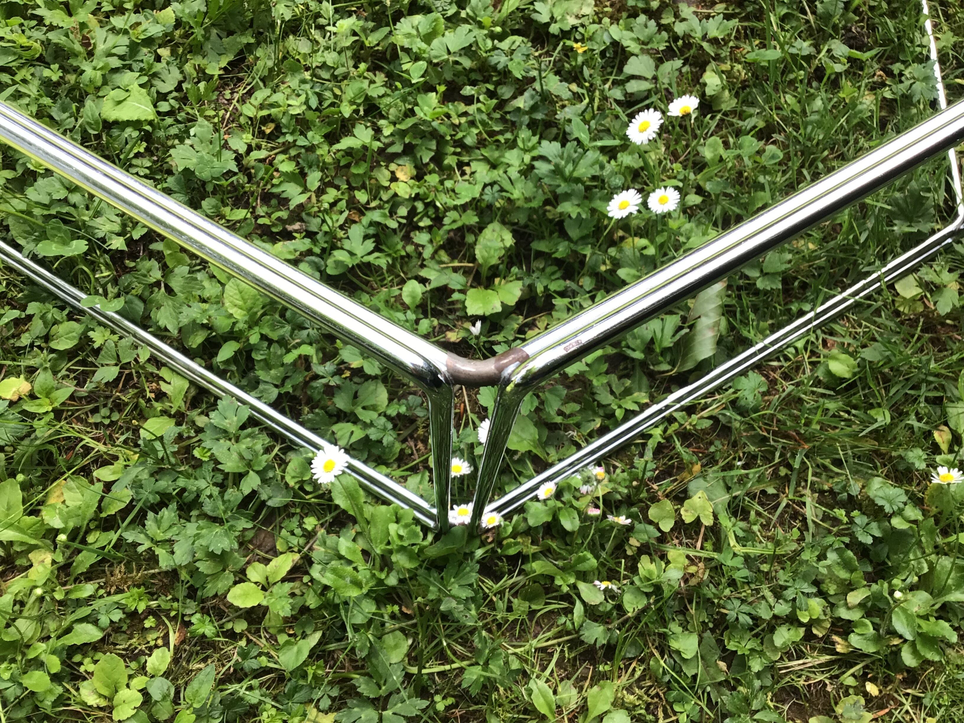 Metal and glass coffee table