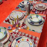 Vichy fleur placemat rouge