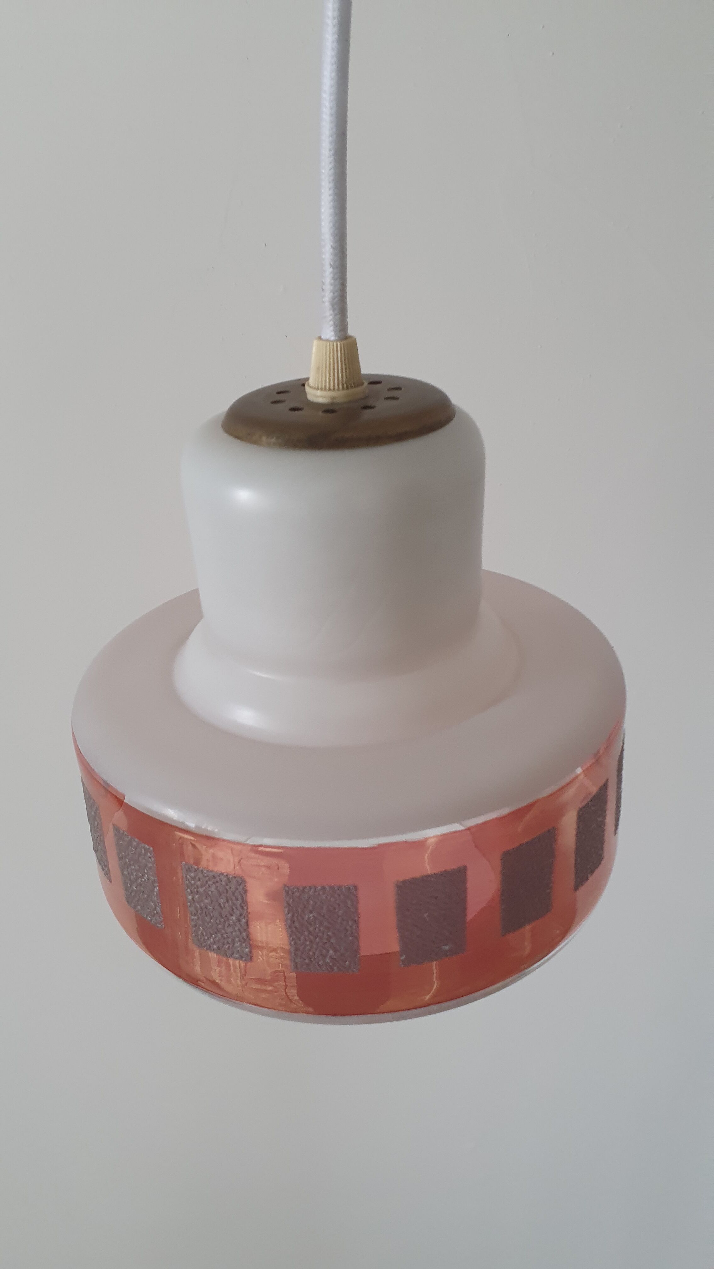 Ceiling lamp in opaline 60s