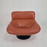 Artifort F518 Lounge Chair by Geoffrey Harcourt in Leather, 1970's