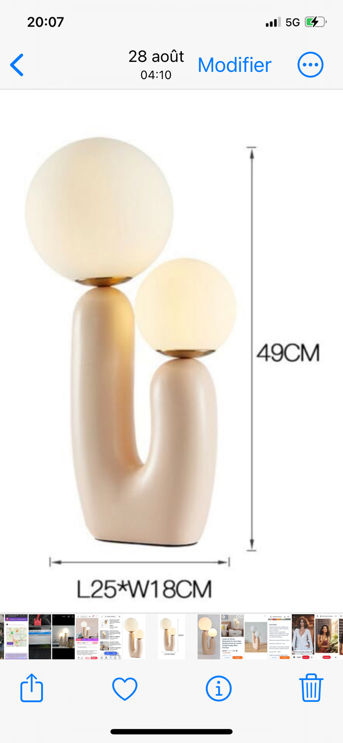 Nordic style double head table lamp
