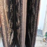 Japanese screen embroidered golden threads