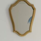 Miroir doré en bois, 28x41 cm