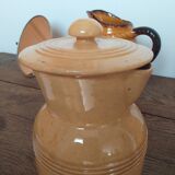 Pitcher in glazed earth Honey N°2 with lid
