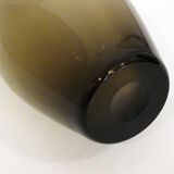Large smoked blown glass vase