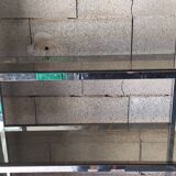 Shelf with five glass trays, chrome frame, 1970.