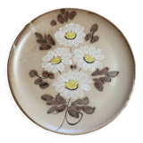 Assiette decorative en grès peinte à la main