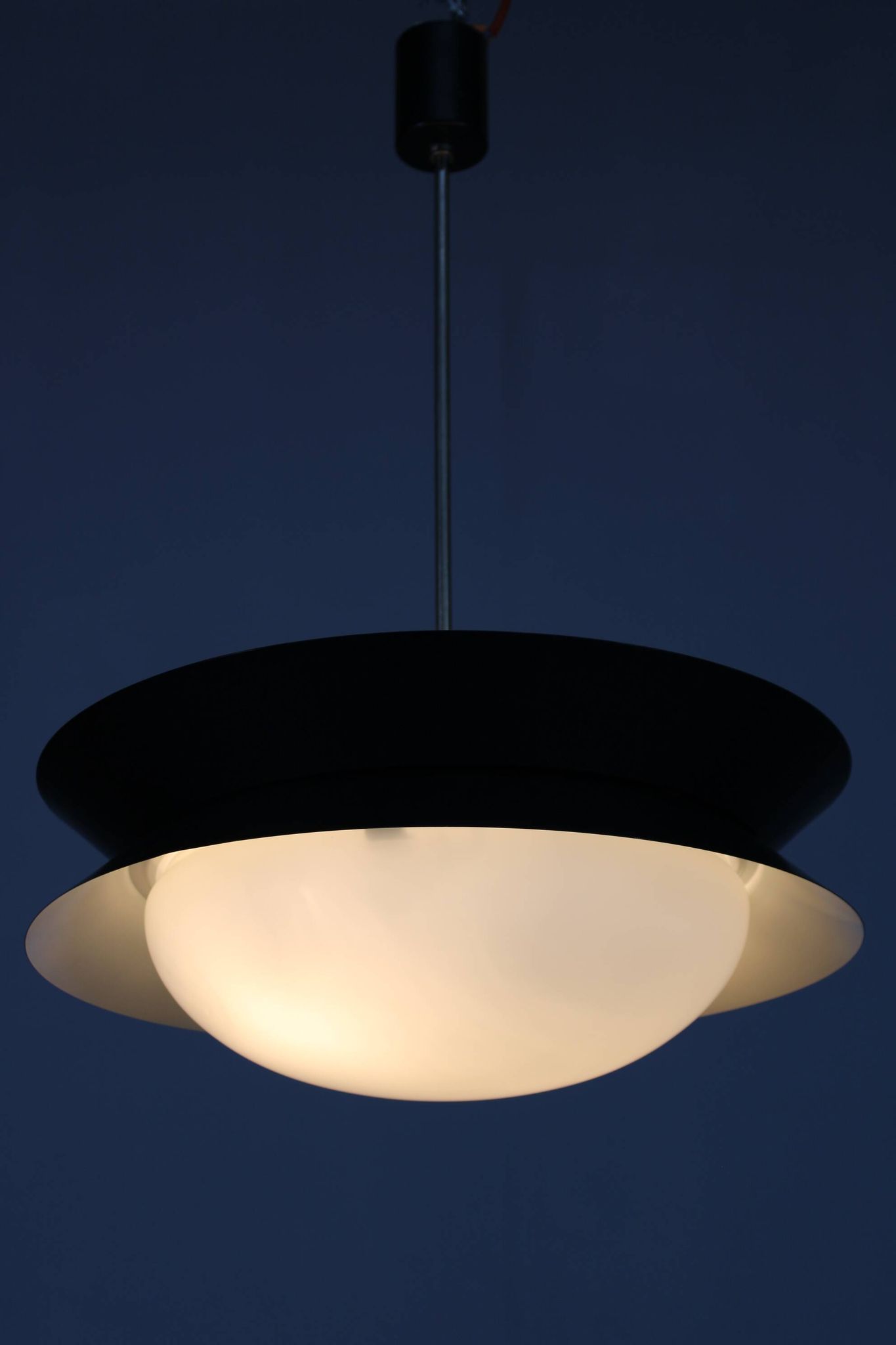 1950s Josef Hurka UFO pendant light for Napako, Czechoslovakia