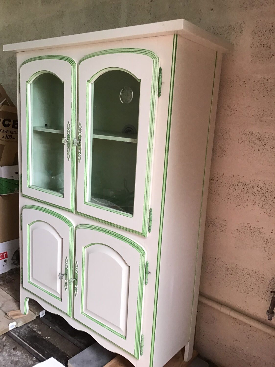 Solid oak cerusee showcase