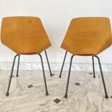 Pair of barrel chairs by Pierre Guariche for Steiner, 1950s.
