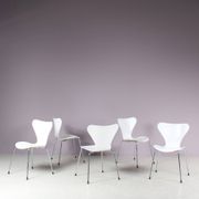 Set of 5 1980s "Butterfly" chairs by Arne Jacobsen for Fritz Hansen, Denmark