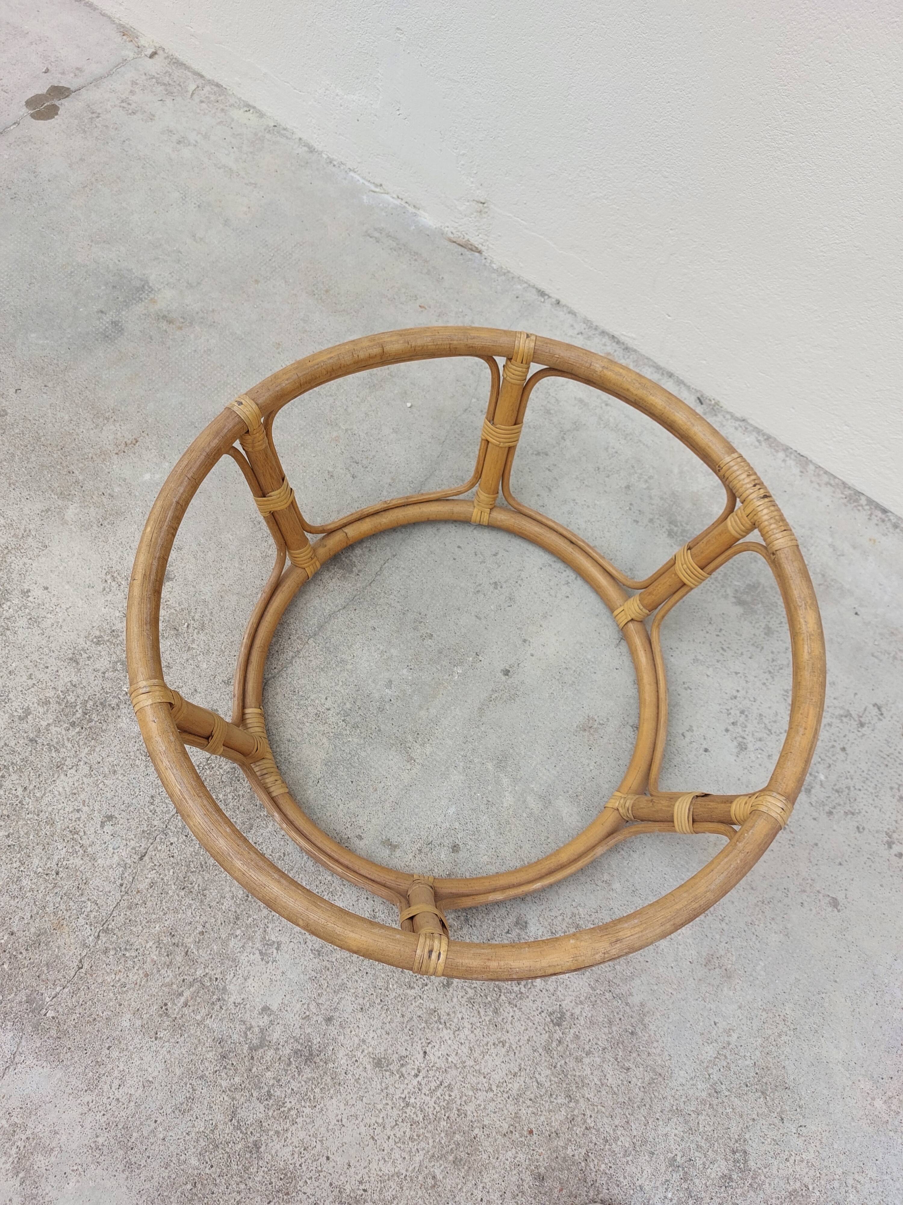 Loveuse vintage rattan armchair 1950