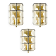 Mid-Century Bubble Glass & Iron Wall Lights from Limburg, Germany, 1960s
